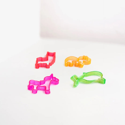 Gummibänder mit verschiedenen Motiven